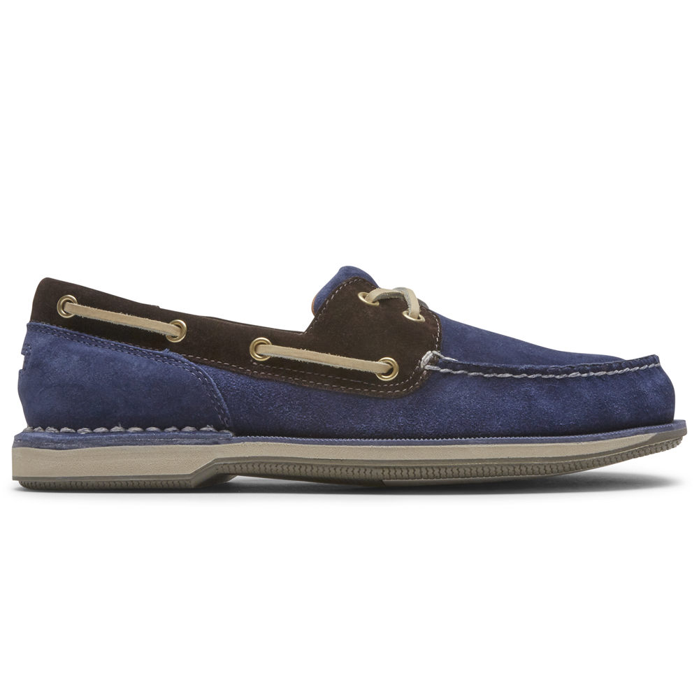 Rockport Mens Perth - Boat Shoes Blue - ZQP809276